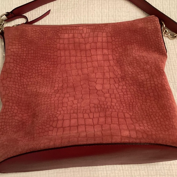 Kate Spade Arianna Larchmont Avenue Exotic Bucket Bag, Cinnabar, EUC - Picture 9 of 15